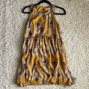 Xhilaration Yellow Sleeveless Halter Sundress Casual
